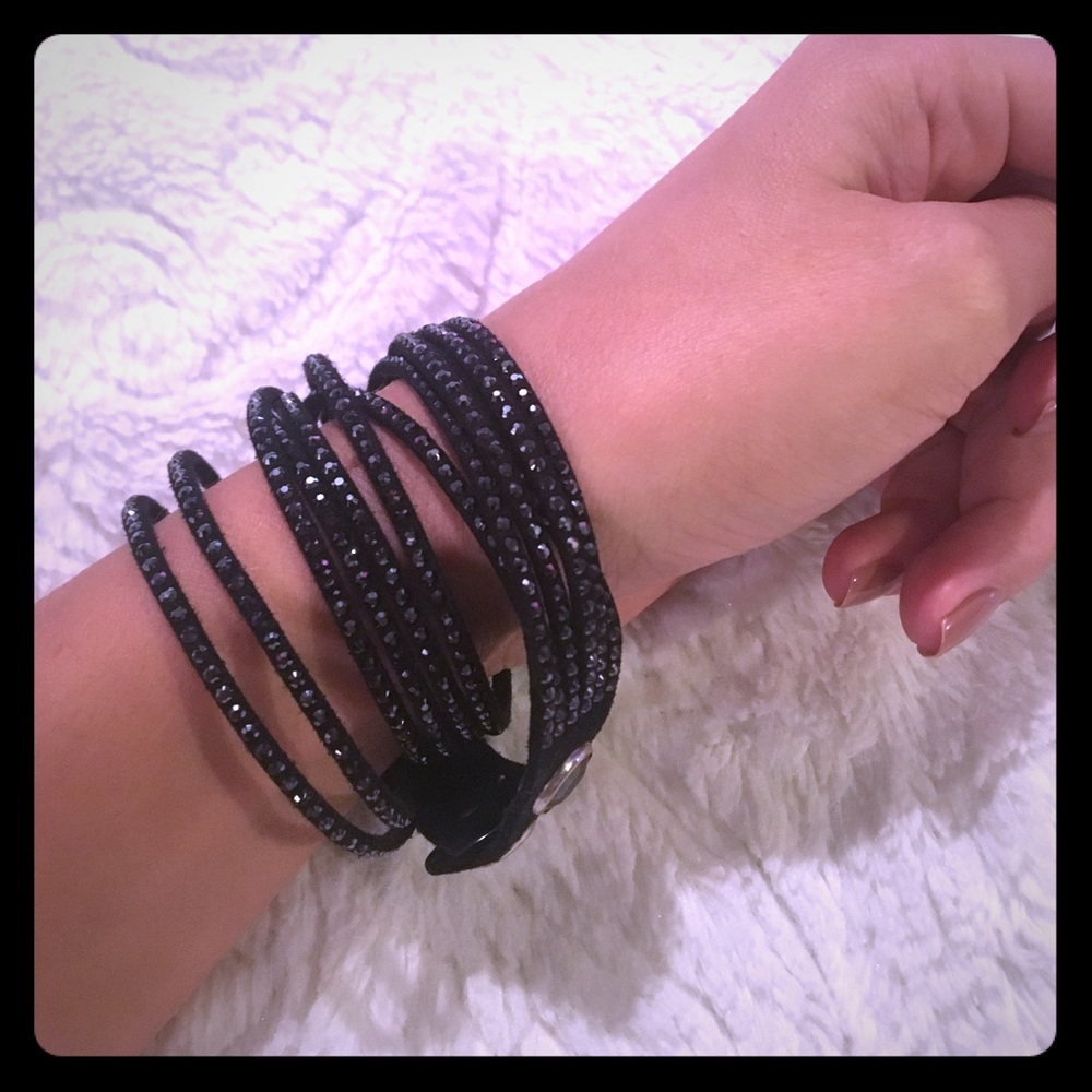 Swarovski slate crystal black bracelet